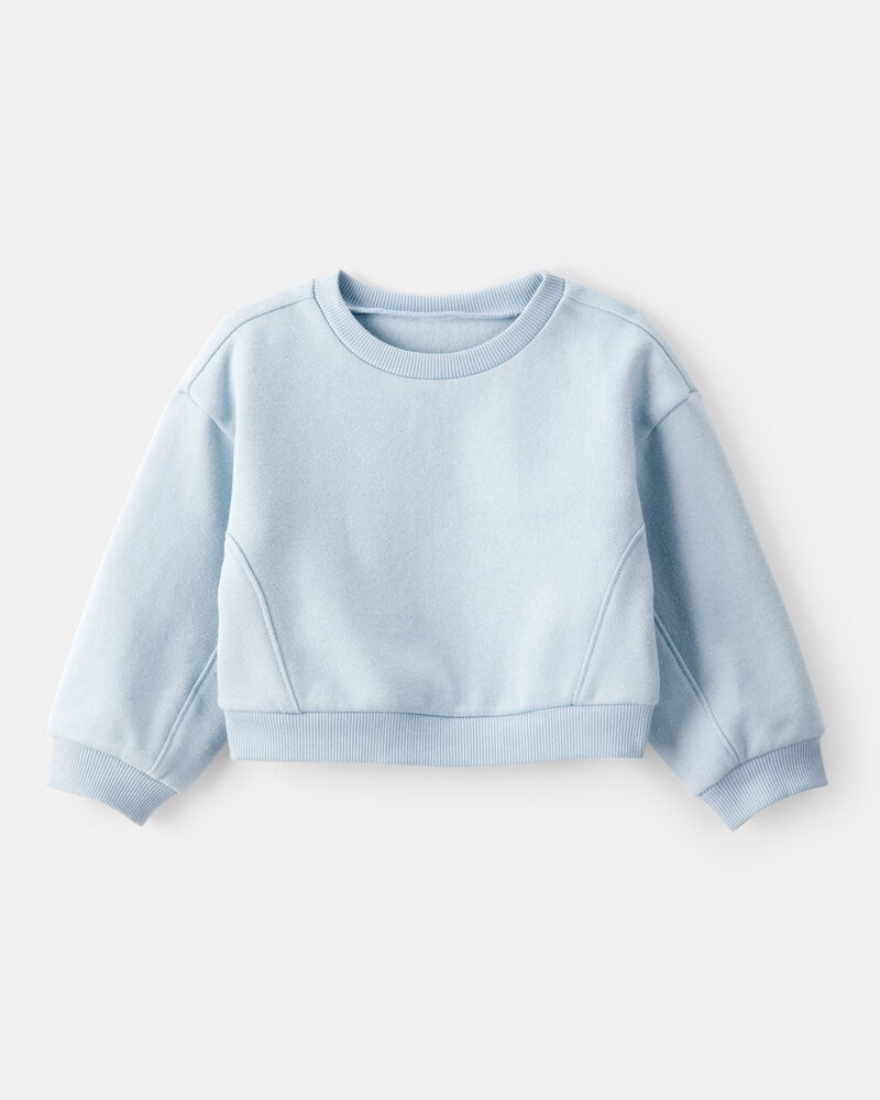 Baby Girl Long-Sleeve Pullover Sweatshirt - Blue, image 1 of 3 slides