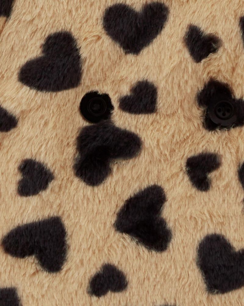 Kid Heart Faux Fur Peacoat, image 3 of 3 slides