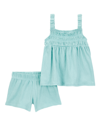 Toddler 2-Piece Crinkle Jersey Tank & Short Set, 