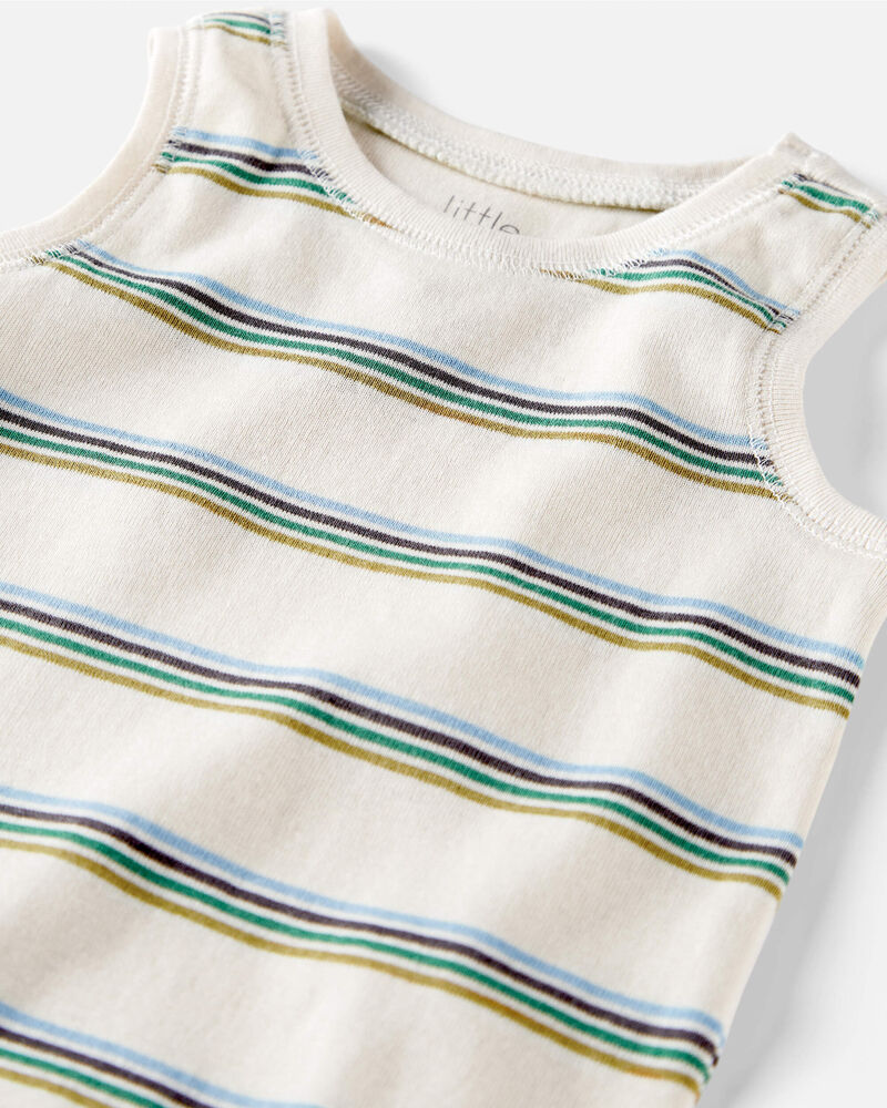 Baby 5-Piece Organic Cotton Bodysuits & Waffle Knit Shorts Set, image 2 of 10 slides