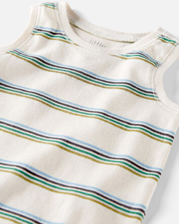 Baby 5-Piece Organic Cotton Bodysuits & Waffle Knit Shorts Set, 