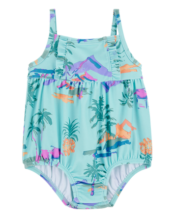 Baby 1-Piece Tropical-Print Swimsuit, 