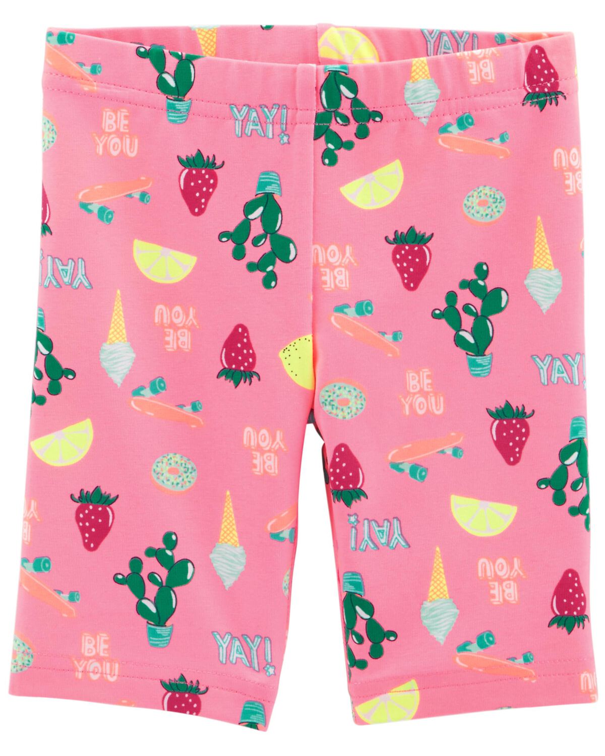 Pink Neon Ice Cream Tumbling Shorts