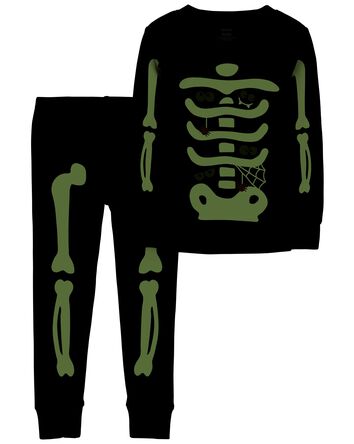Toddler 2-Piece Glow Skeleton 100% Snug Fit Cotton Pajamas, 
