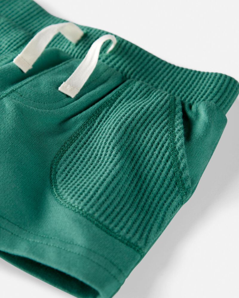 Baby 2-Pack Organic Cotton Waffle Knit Shorts, image 3 of 4 slides