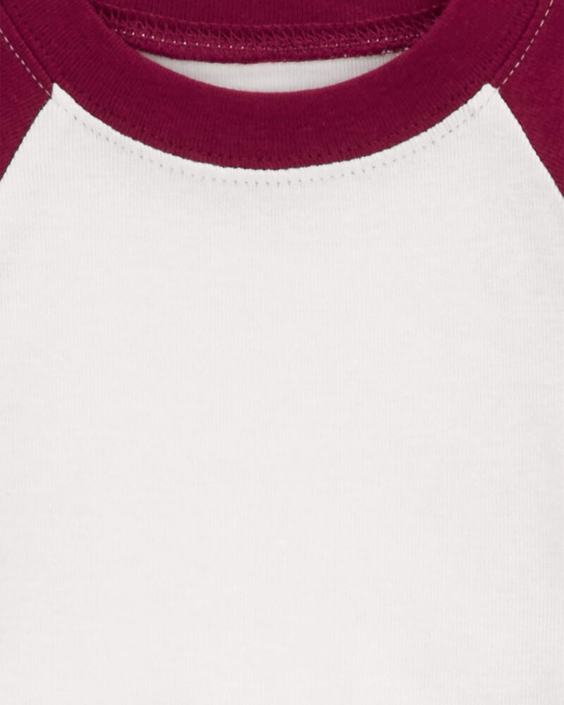 Baby 4-Piece Long-Sleeve Raglan Bodysuits, image 4 of 6 slides