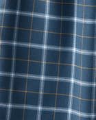Kid 2-Piece Plaid Loose Fit Coat-Style Pajamas - Navy, image 2 of 4 slides