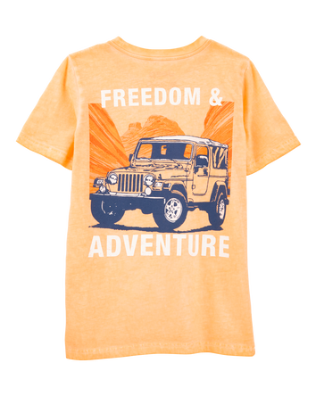 Kid Jeep Graphic Tee - Orange, 