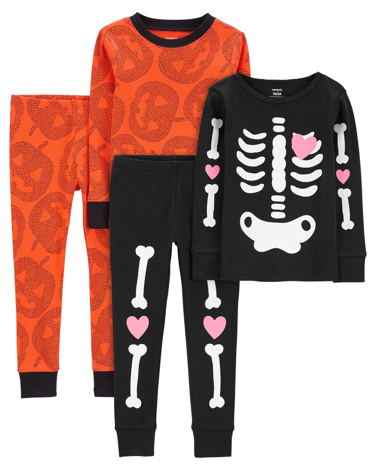 Multi Toddler 4Piece Halloween 100 Snug Fit Cotton Pajamas