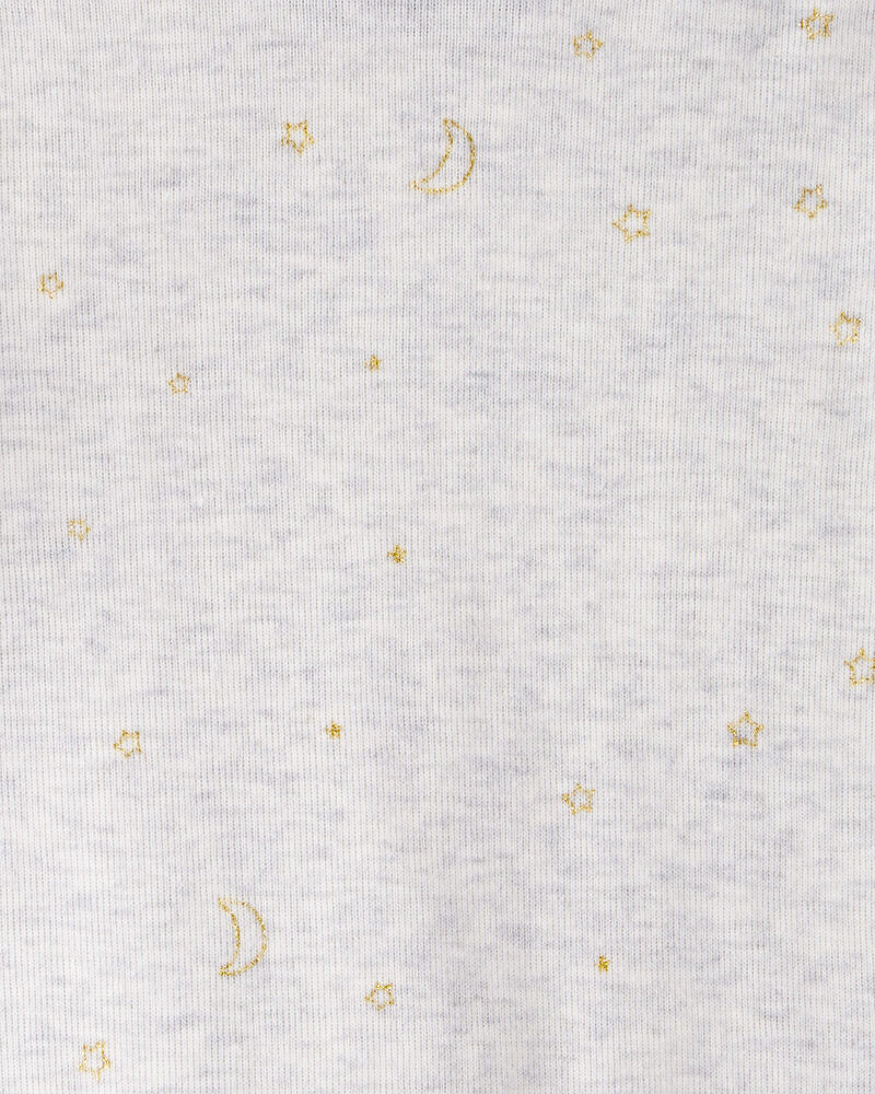 Baby Girl 4-Pack Unicorn, Heart, Star Print Long-Sleeve Multipack Bodysuits - Navy Blue/White, image 3 of 6 slides