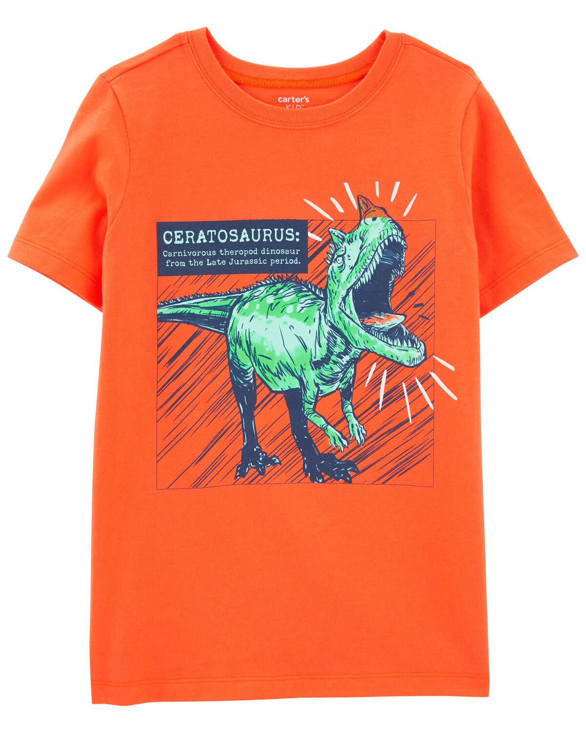 Orange Kid Dinosaur Ceratosaurus Graphic Tee | carters.com