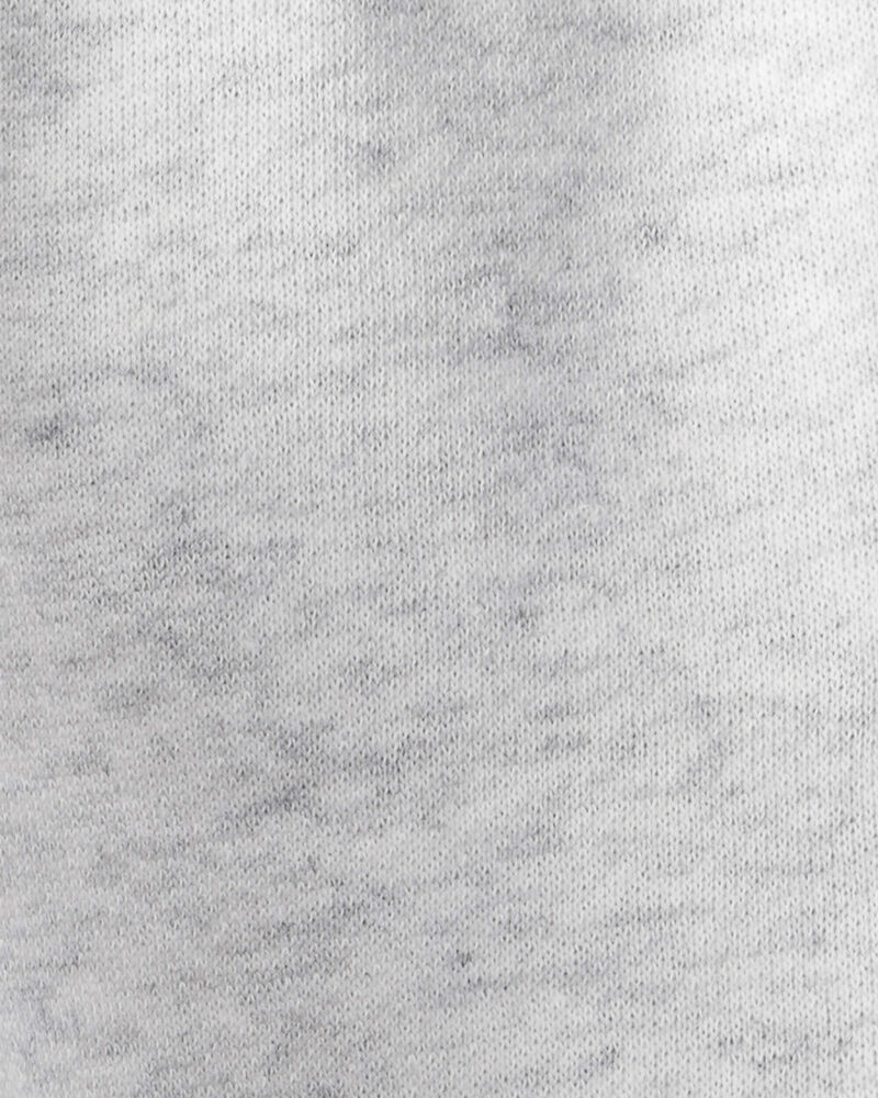 Baby Boy Solid Fleece Cotton Jogger - Grey, image 3 of 4 slides