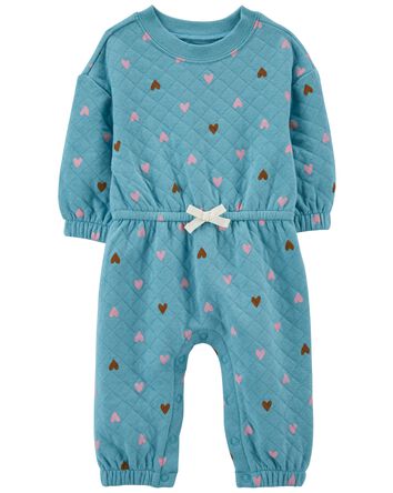 Baby Hearts Doubleknit Jumpsuit, 