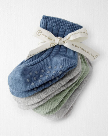 Baby Girl 4-Pack Socks Made with Organic Cotton, 