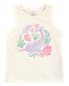 Toddler Narwhal Muscle Tank - Ivory, image 1 of 3 slides