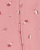 Baby Hedgehog 2-Way Zip Cotton Footie Sleep & Play Pajamas, image 2 of 4 slides
