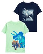 Kid 2-Pack Dinosaurs Graphic Tees, image 1 of 5 slides