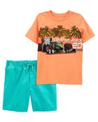Kid 2-Piece Racing Grand Prix Tee & Pull-On Terrain Shorts Set

, image 1 of 6 slides
