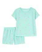 Girls 2-Piece Cupcake Loose Fit Pajamas, image 1 of 3 slides