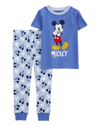 Toddler Disney© Mickey Mouse Snug-Fit Cotton 2-Piece Pajamas - Blue, 