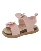 Baby Every Step® First Walker Bow Faux Cork Sandals - Pink, image 7 of 7 slides
