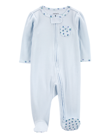 Baby Floral 2-Way Zip Thermal Sleep & Play Pajamas, 