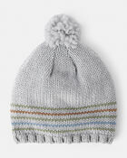 Toddler Boy Winter Hat - Grey, image 1 of 3 slides