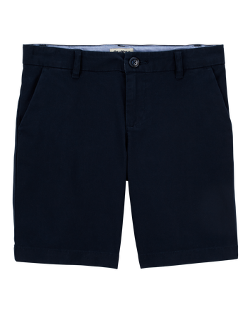 Girls Stretch Chino Shorts - Navy, 