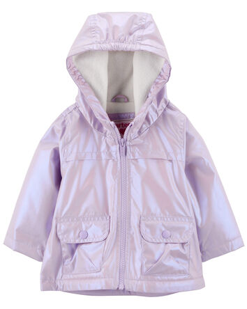 Baby Lavender Shine Mid-Weight Fleece-Lined Jacket, 