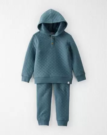 Toddler 2-Piece Quilted Hoodie Set Made With Organic Cotton, 