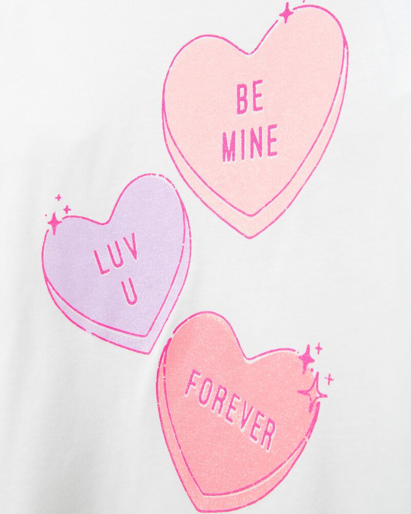 Kid Be Mine Long-Sleeve Graphic Tee - White, image 2 of 4 slides