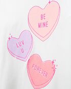 Kid Be Mine Long-Sleeve Graphic Tee - White, image 2 of 4 slides