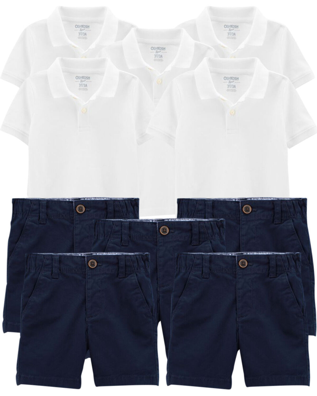 Multi Uniform Shirt and Shorts Set