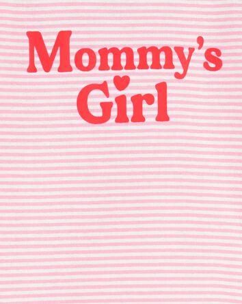 Baby 'Mommy's Girl' Striped Cotton Bodysuit, 