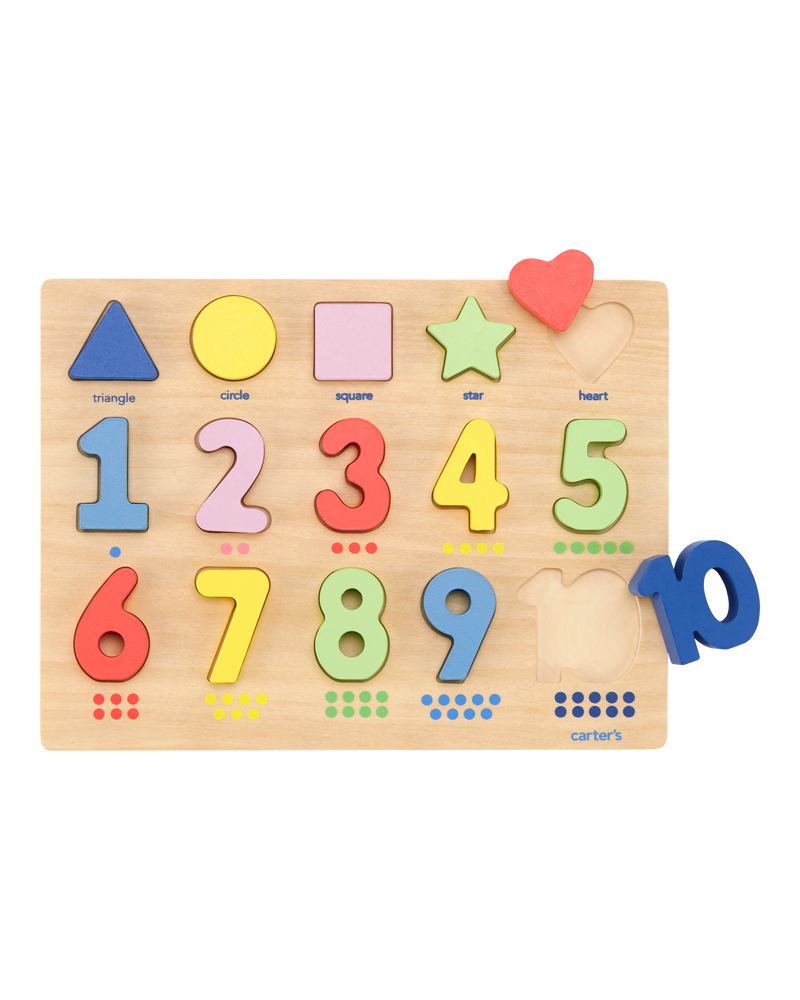 Toddler Wooden Numbers & Shapes Activity Set, image 1 of 1 slides