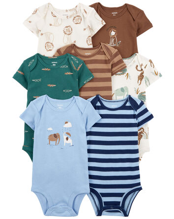 Baby 7-Pack Short-Sleeve Bodysuits, 