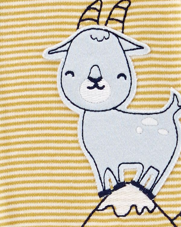 Baby Goat Snap-Up Cotton Sleep & Play Pajamas