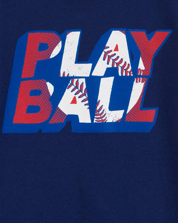 Navy Toddler Play Ball Baseball Graphic Tee