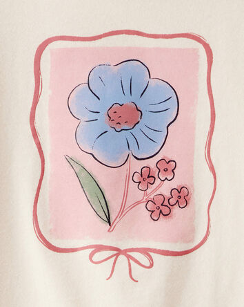 Toddler Girl Flower Short-Sleeve Graphic Tee - Ivory, 