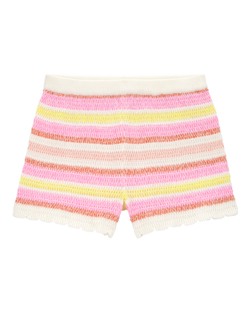 Kid Striped Crotchet Knit Shorts, 