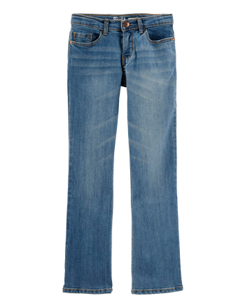 Kid Medium Wash Plus-Fit Boot-Cut Jeans, 