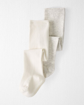 Baby 2-Pack Tights Made with Organic Cotton, 