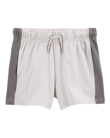 Toddler Striped Pull-On Knit Shorts - Gray, 