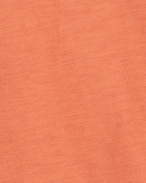 Orange Baby Slub Jersey Romper