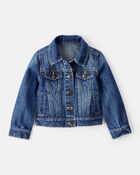 Toddler Basic Denim Jacket - Dark Wash, image 3 of 5 slides