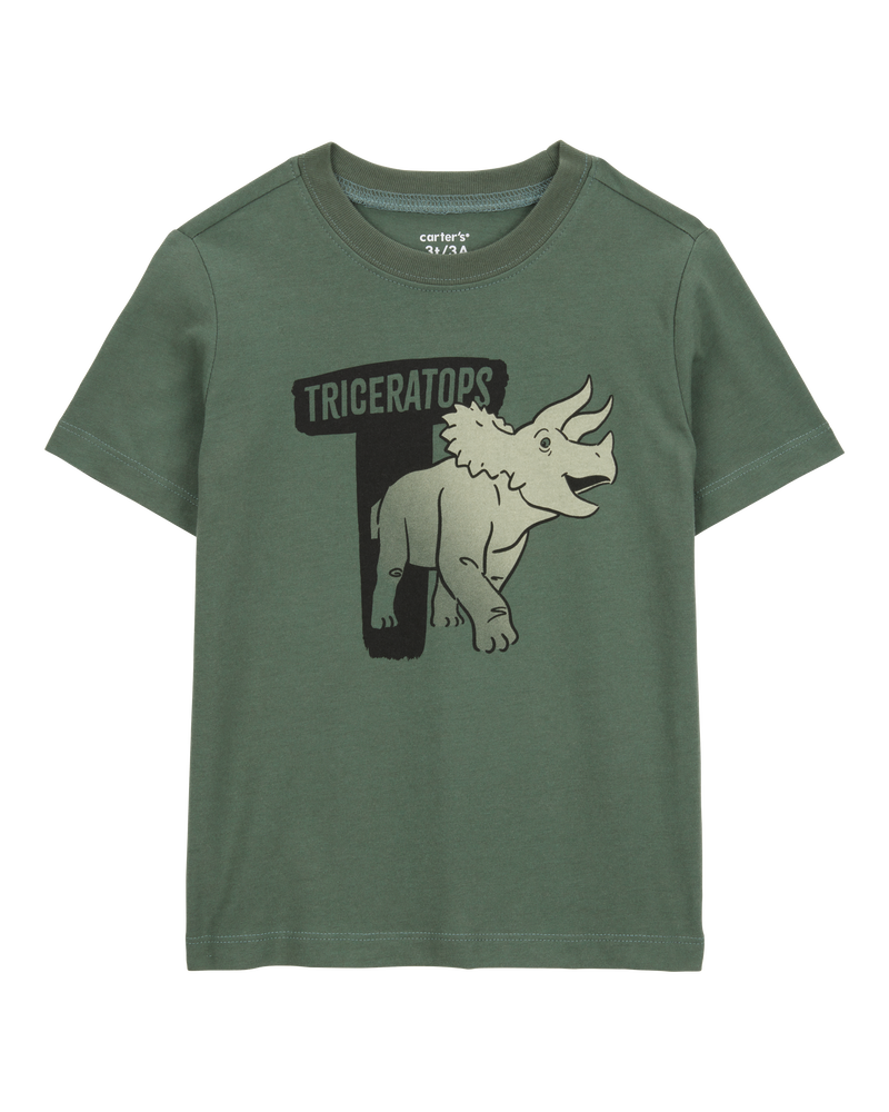 Toddler Boy Dinosaur Short-Sleeve Graphic Tee - Green, image 1 of 3 slides