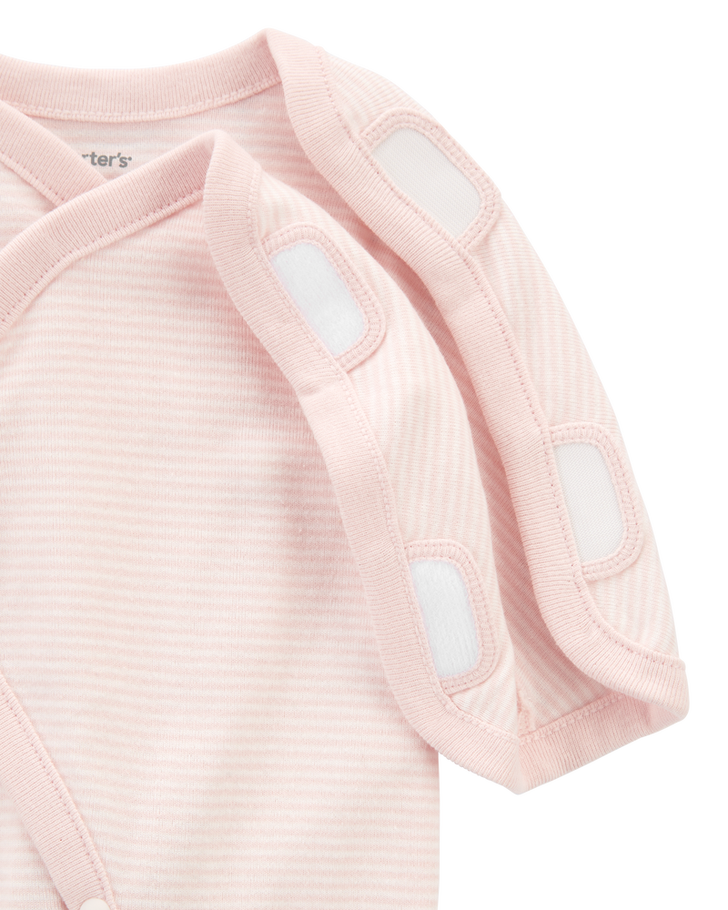Baby Preemie Striped Cotton Sleep & Play Pajamas, image 3 of 7 slides