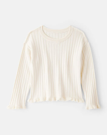 Toddler Girl Long-Sleeve Sweater - Cream, 