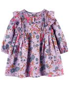 Baby Floral Print Ruffle Dress, image 1 of 4 slides