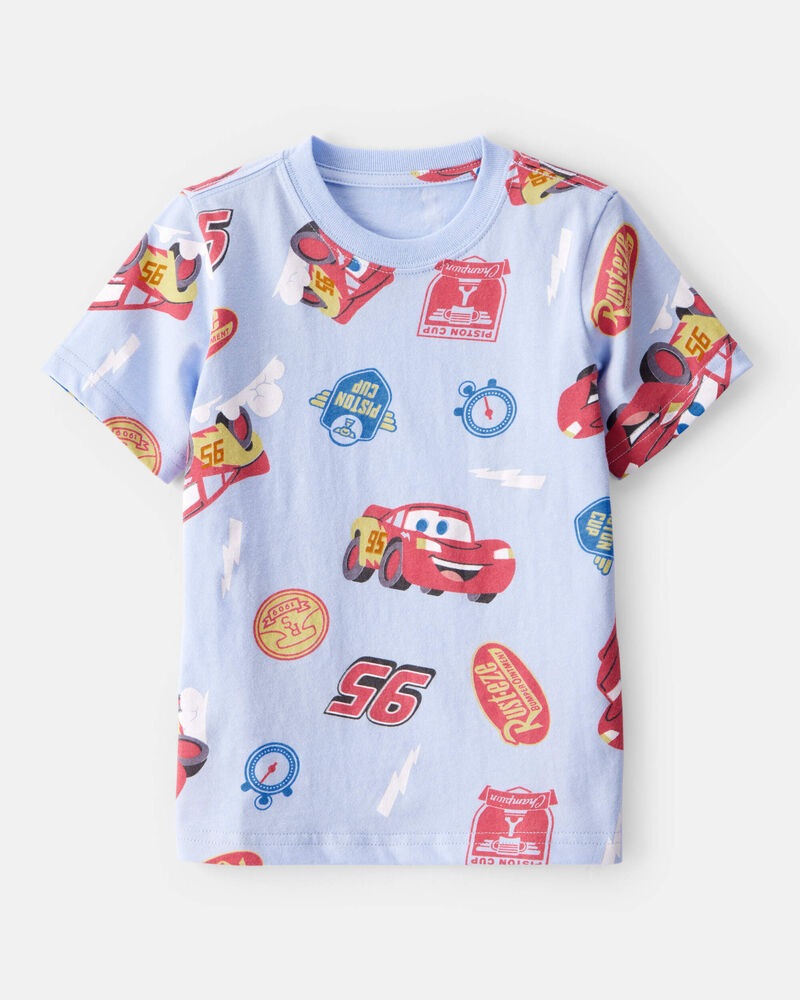 Toddler Cars Lightning McQueen Short-Sleeve Graphic Tee - Blue, image 1 of 2 slides